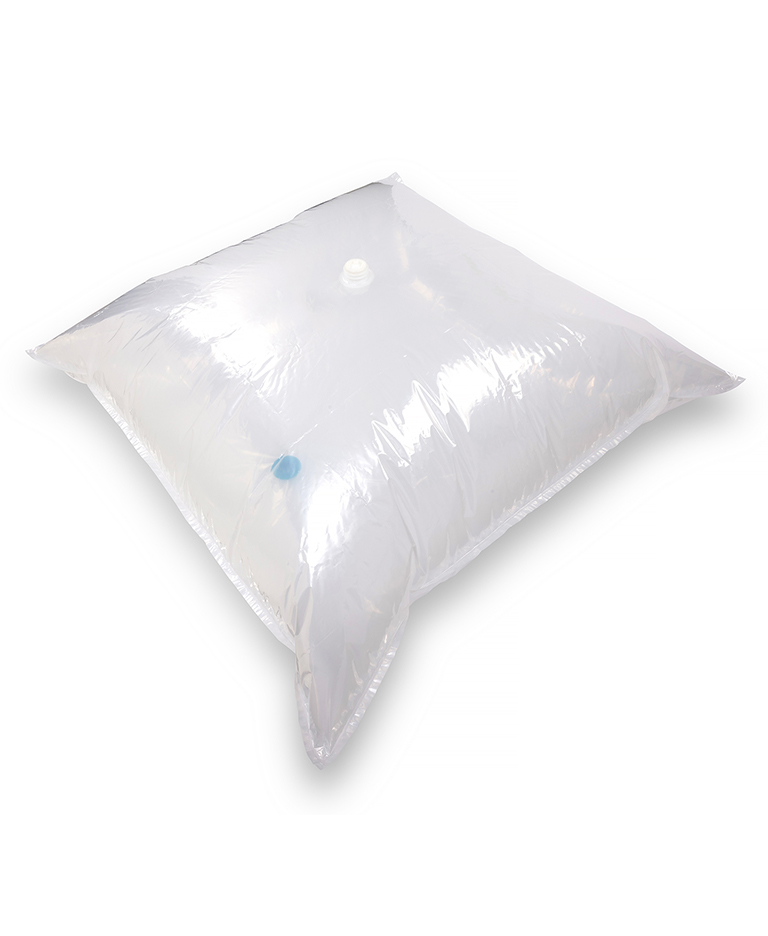 pillow-shaped liner for powders and pigments packaging