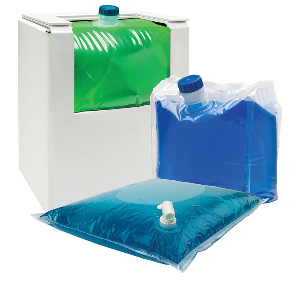 Bag-in-Box - White box and bags.